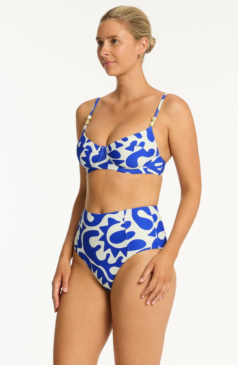 Sea Level Seascape Balconette Bikini Top, Alternate, color, Blue