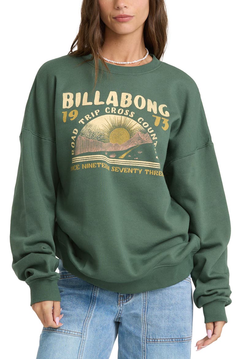 Warm Memories Graphic Sweatshirt, Main, color, RAIN FOREST