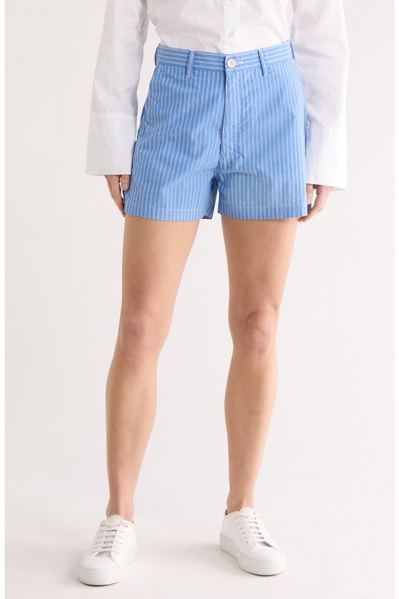 Taylor Cotton Shorts, Main, color, SKY BLUE/ WHITE STRIP