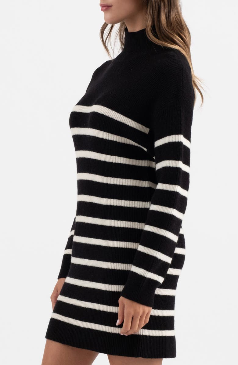 Blu Pepper Stripe Long Sleeve Sweater Dress, Alternate, color,