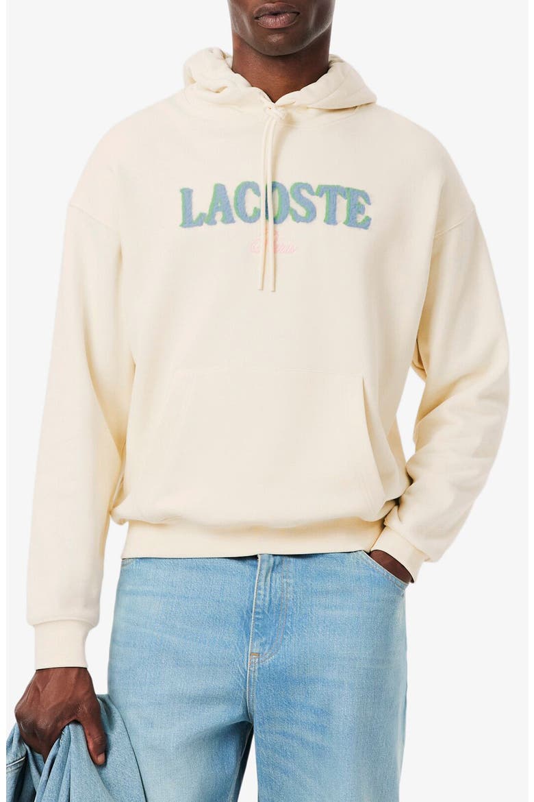 Loose Fit Fuzzy Logo Cotton French Terry Hoodie, Main, color, LAPLAND
