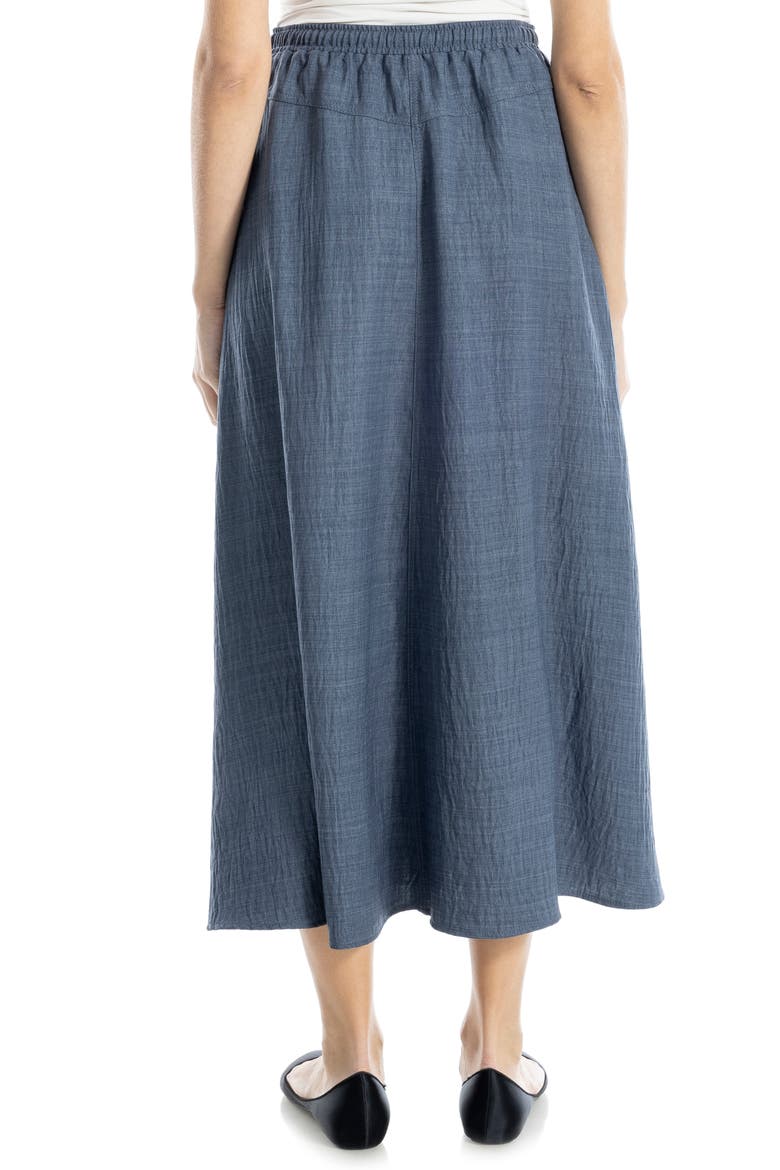 Textured Crop Maxi Skirt, Alternate, color, BLUE STEEL