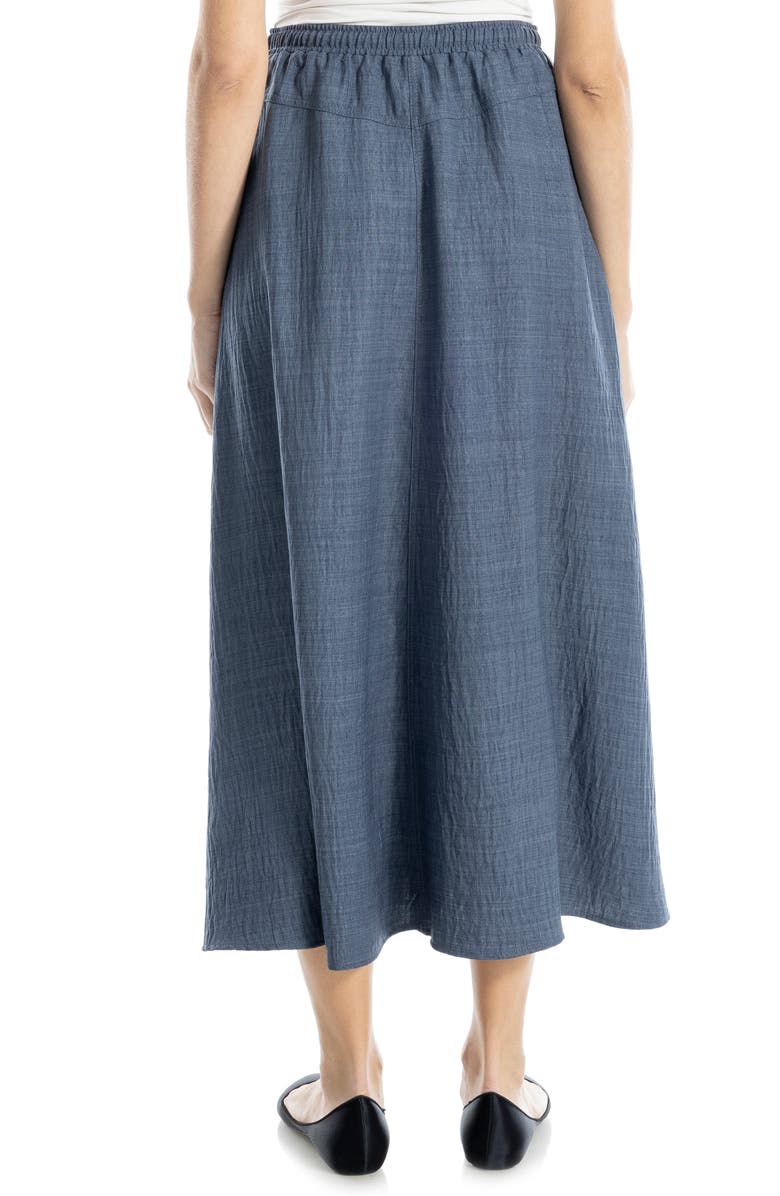 MAX STUDIO Textured Crop Maxi Skirt, Alternate, color, Blue Steel