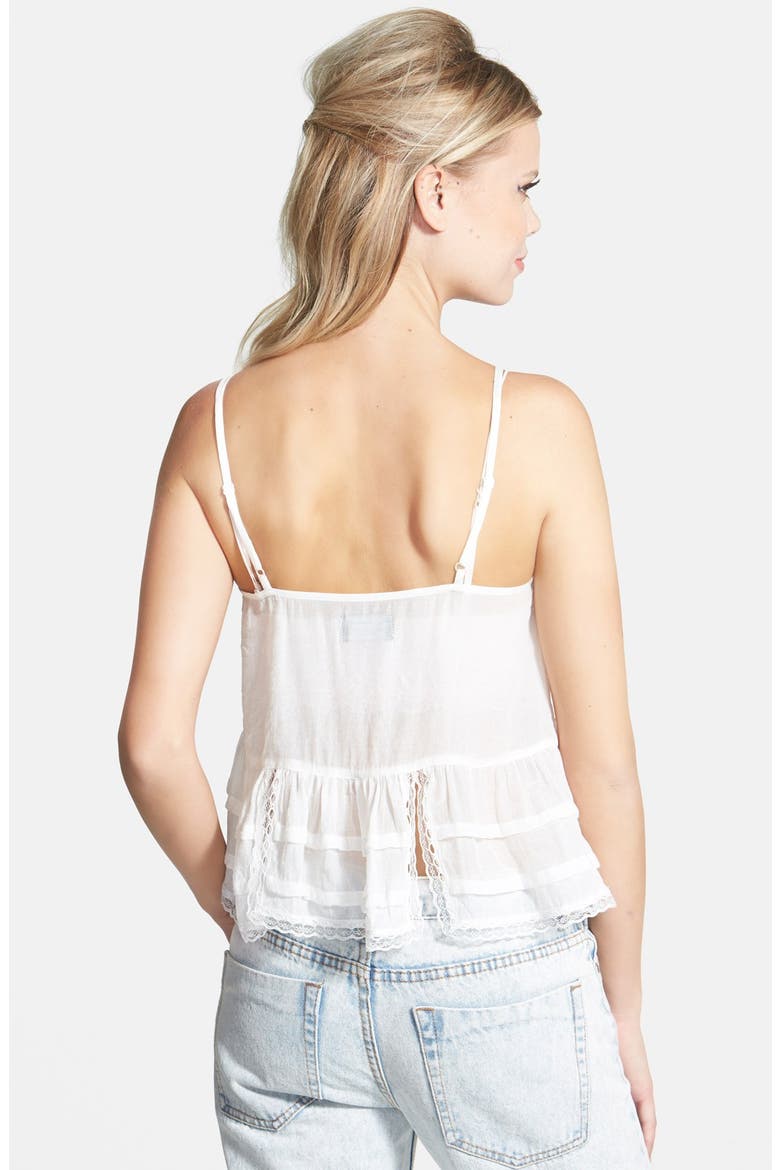 ASTR Ruffle Camisole, Alternate, color, OFF WHITE