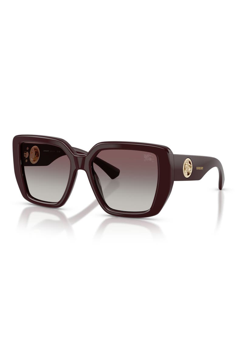 54mm Square Sunglasses, Alternate, color, BORDEAUX / GREY GRADIENT