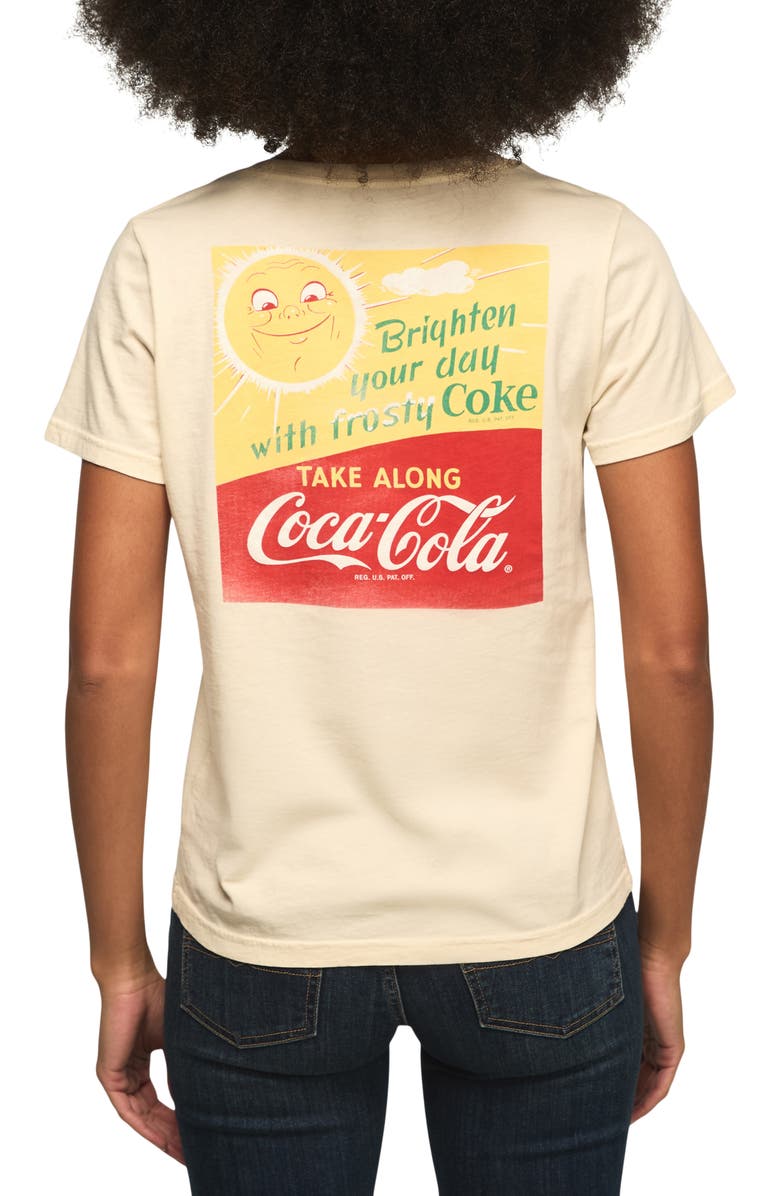 Lucky Brand Coca-Cola<sup>®</sup> Brighten Your Day Cotton Graphic T-Shirt, Alternate, color, Whitecap Gray
