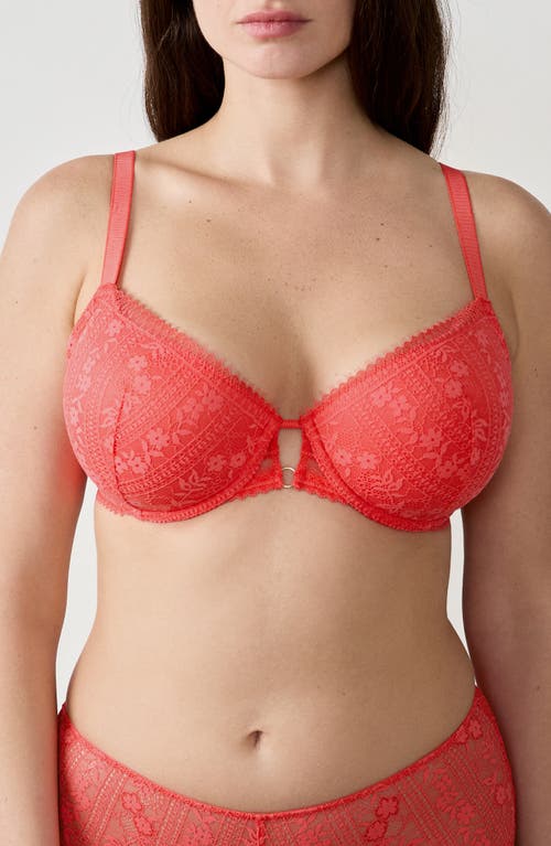 Etam Aura N°4 Classique Underwire Bra In Red