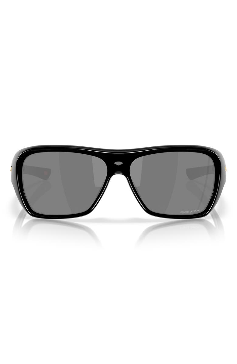 Oakley 60mm Prizm<sup>™</sup> Rectangular Sunglasses, Main, color, Shiny Black