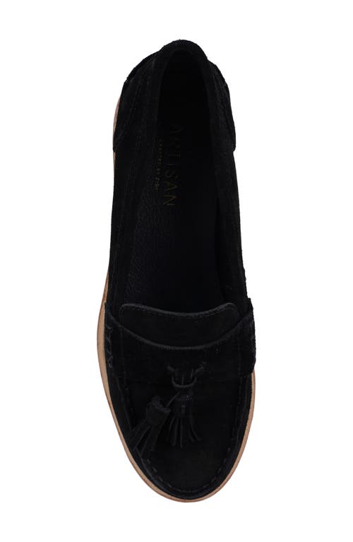 Artisan Crafted By Zigi Poison Tassel Loafer In Black Suede