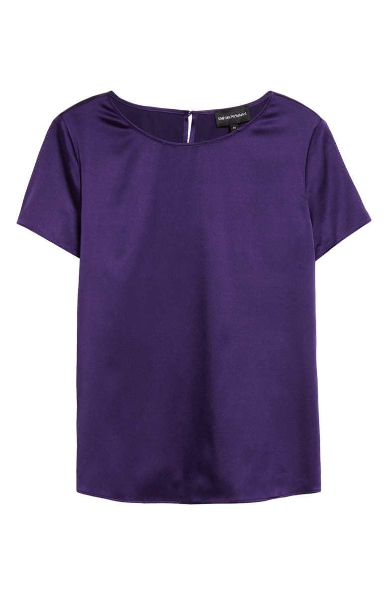 Emporio Armani Silk Satin T-Shirt, Alternate, color, 
