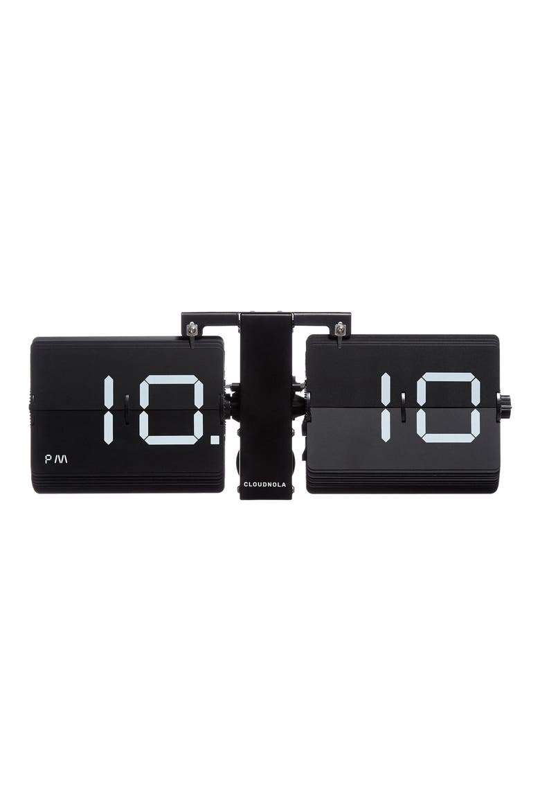 Flipping Out Flip Digital Clock, Main, color, BLACK ON BLACK
