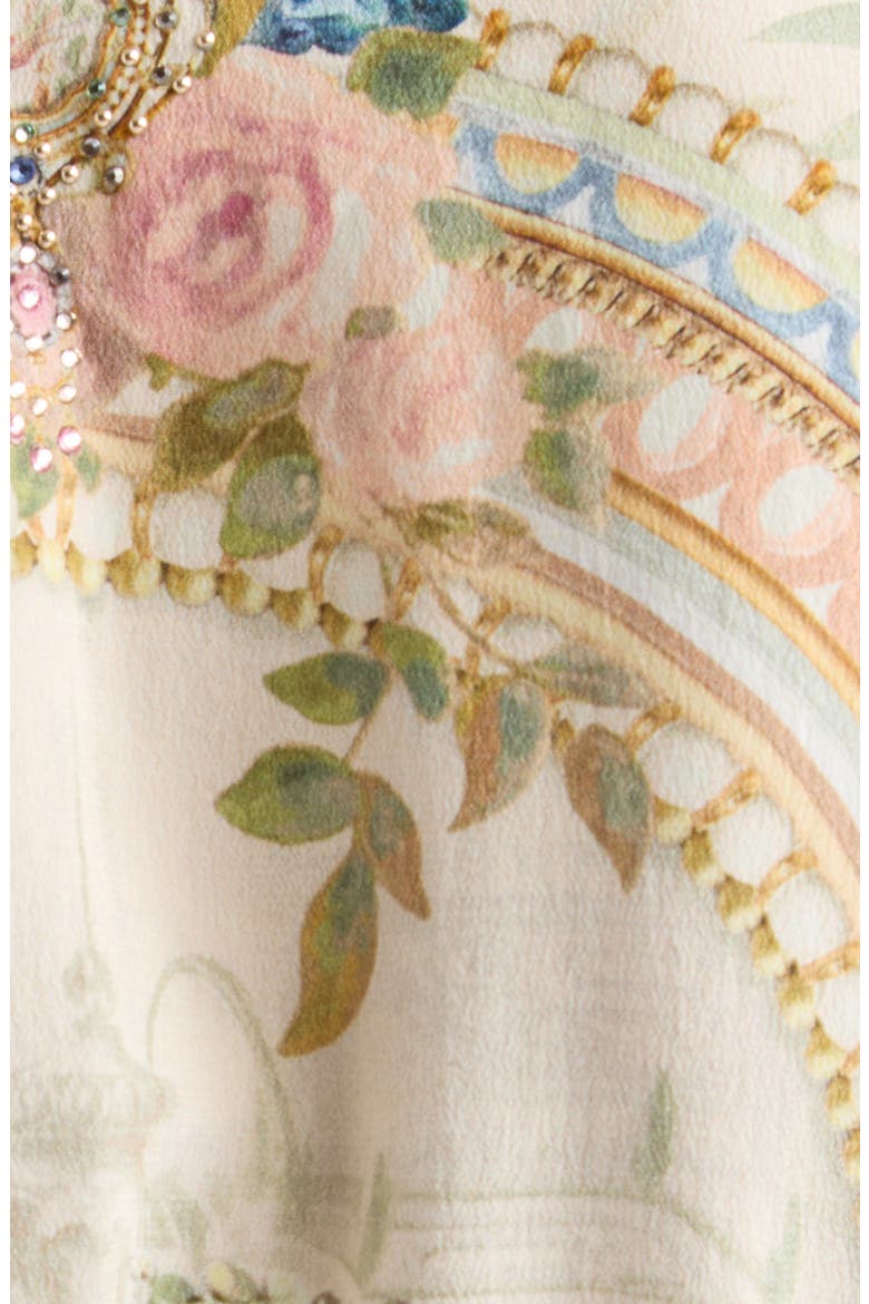 Floral Print Frill Long Sleeve Silk Dress, Alternate, color, MIDSUMMER MASTERPIECE