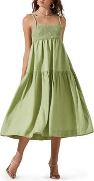 ASTR the Label the Label Marlene Linen Blend Midi Dress