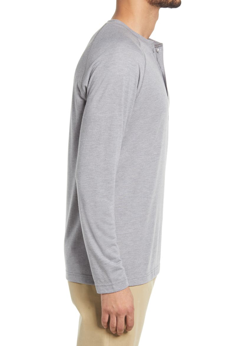 Performance Long Sleeve Henley T-Shirt, Alternate, color, CHARCOAL HEATHER
