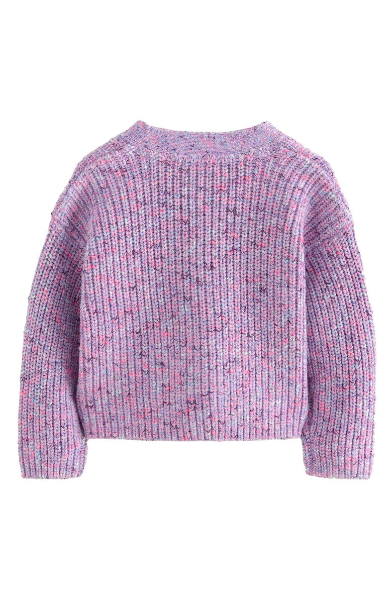 NEXT Kids' Pocket Kitten Embellished Marled Cardigan, Alternate, color,