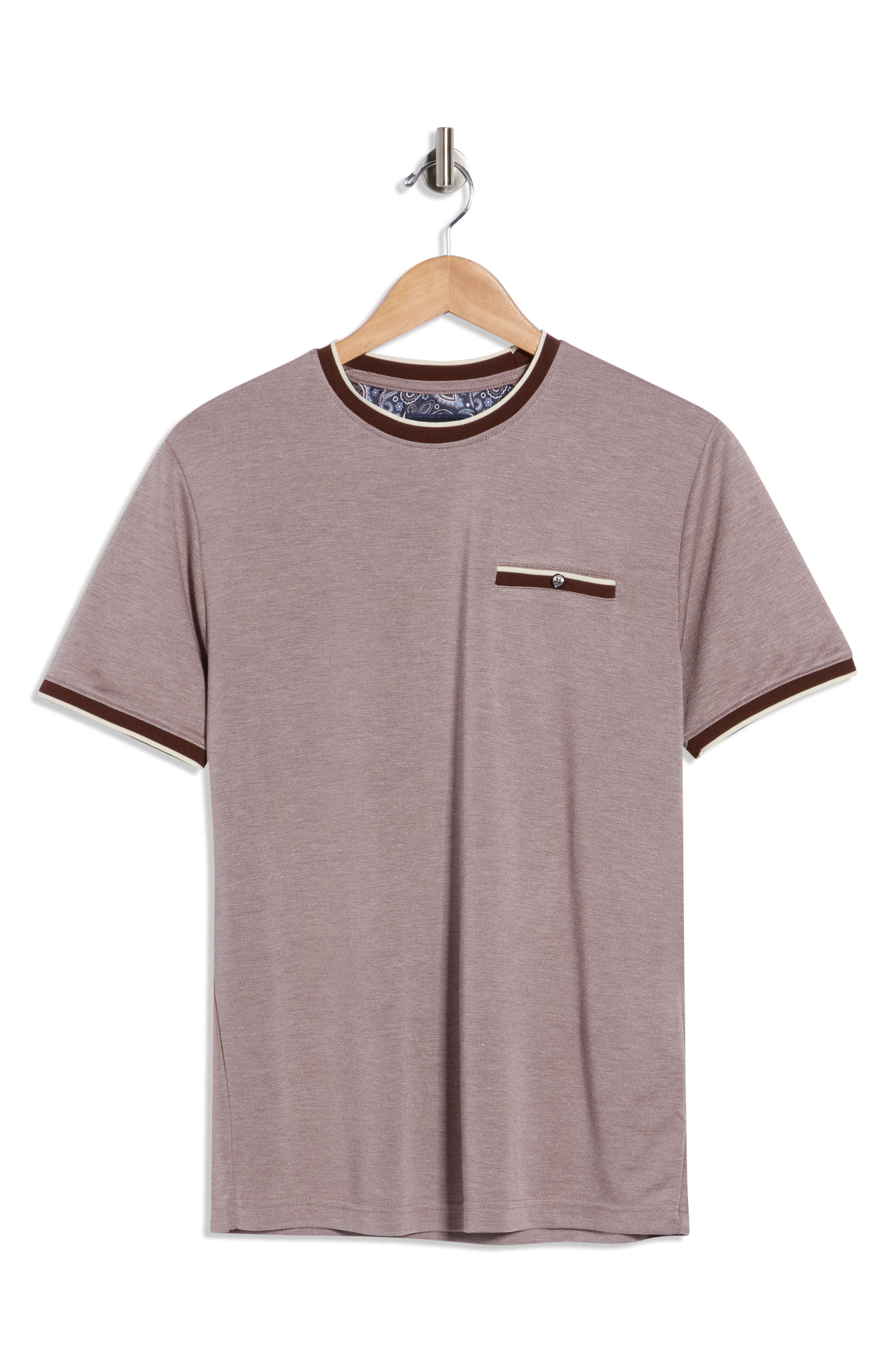 DENIM AND FLOWER Tipped Crewneck T-Shirt