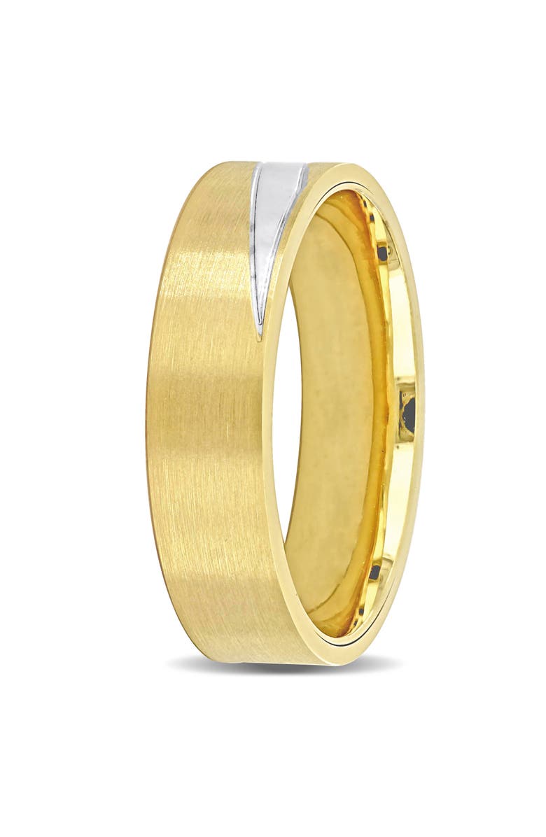 Julianna B. Men's Brushed Finish Wedding Band 14k Two-Tone, Alternate, color, 14K Gold