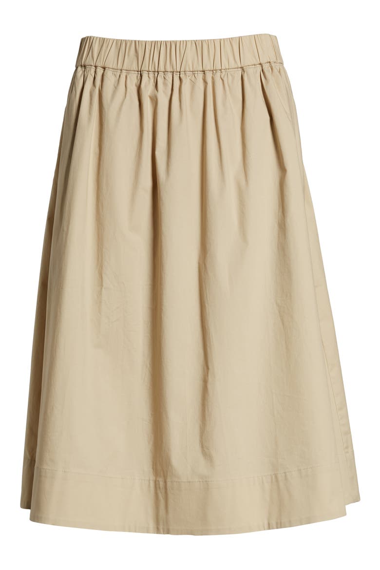 Pull-On A-Line Skirt, Alternate, color, TAN SAFARI