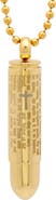 HMY JEWELRY Lord's Prayer Bullet Pendant Necklace