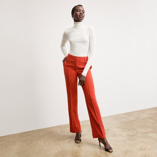 M.m.lafleur Axam Layering Turtleneck In Ivory/red
