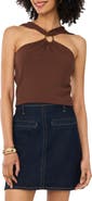 Vince Camuto Metal Ring Detail Knit Tank
