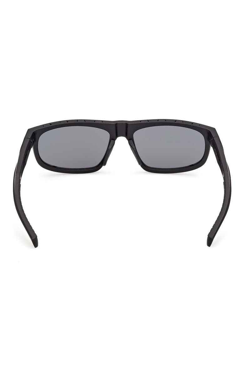 56mm Geometric Sunglasses, Alternate, color, MATTE BLACK / SMOKE