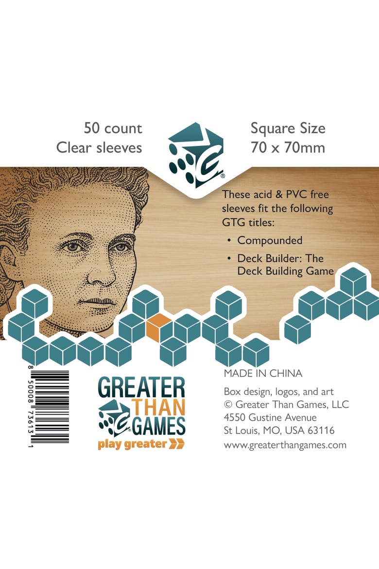 Square Size Clear Card Sleeves 50pcs, Main, color, Multicolored