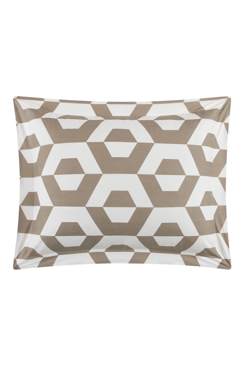 King Tudor Contemporary Geometric Duvet Cover Set - Beige, Alternate, color, BEIGE