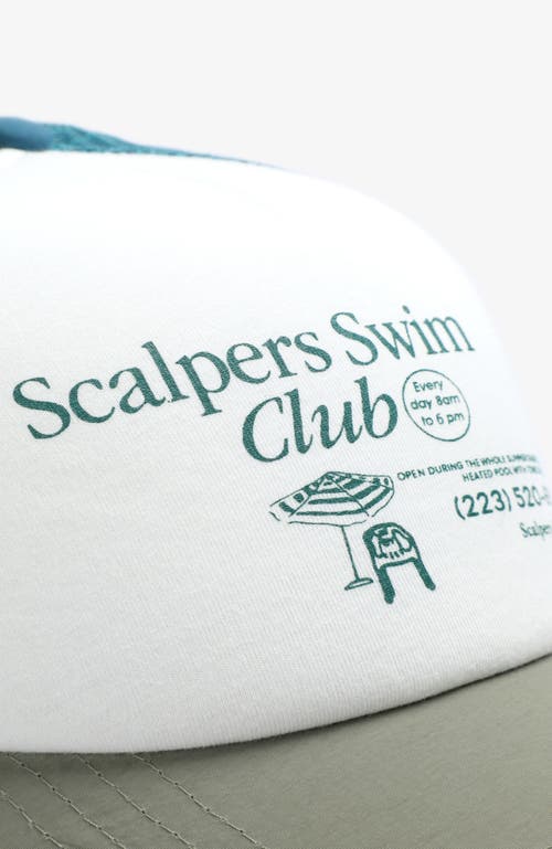 Scalpers Swim Club Trucker Cap In Green