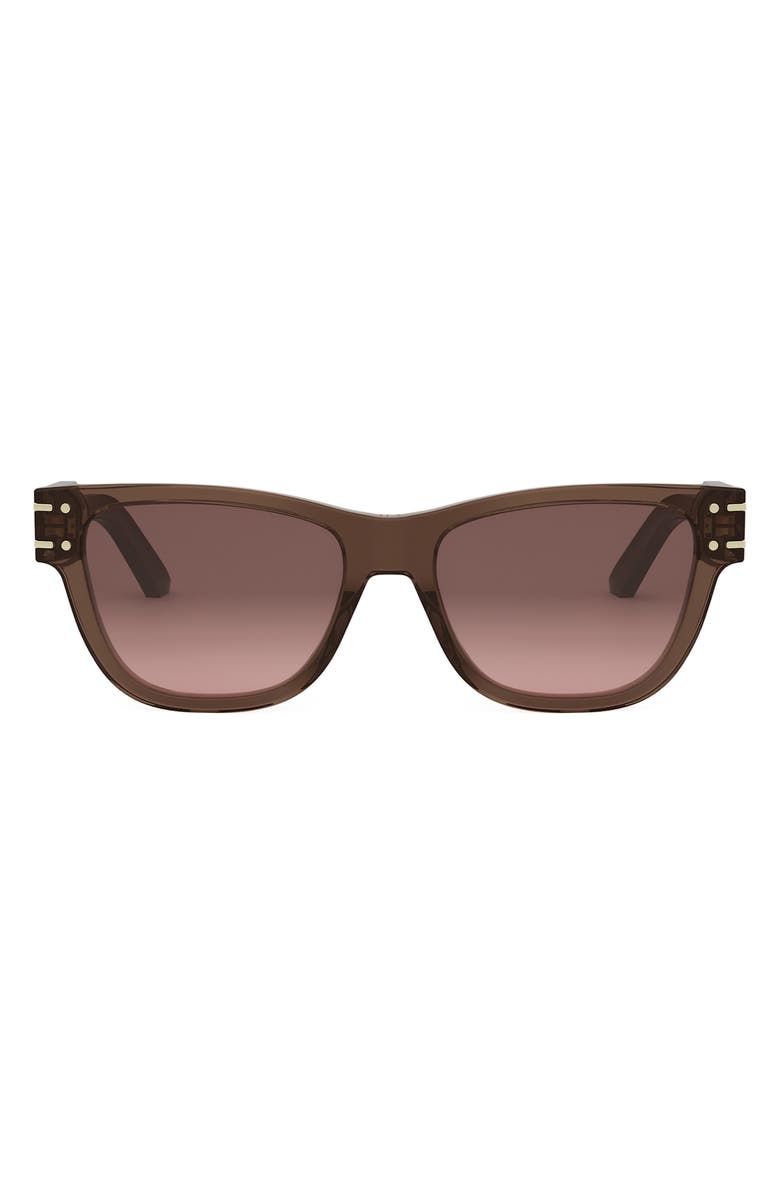 DIOR 'DiorSignature S6U 54mm Butterfly Sunglasses, Main, color, Shiny Light Brown / Roviex