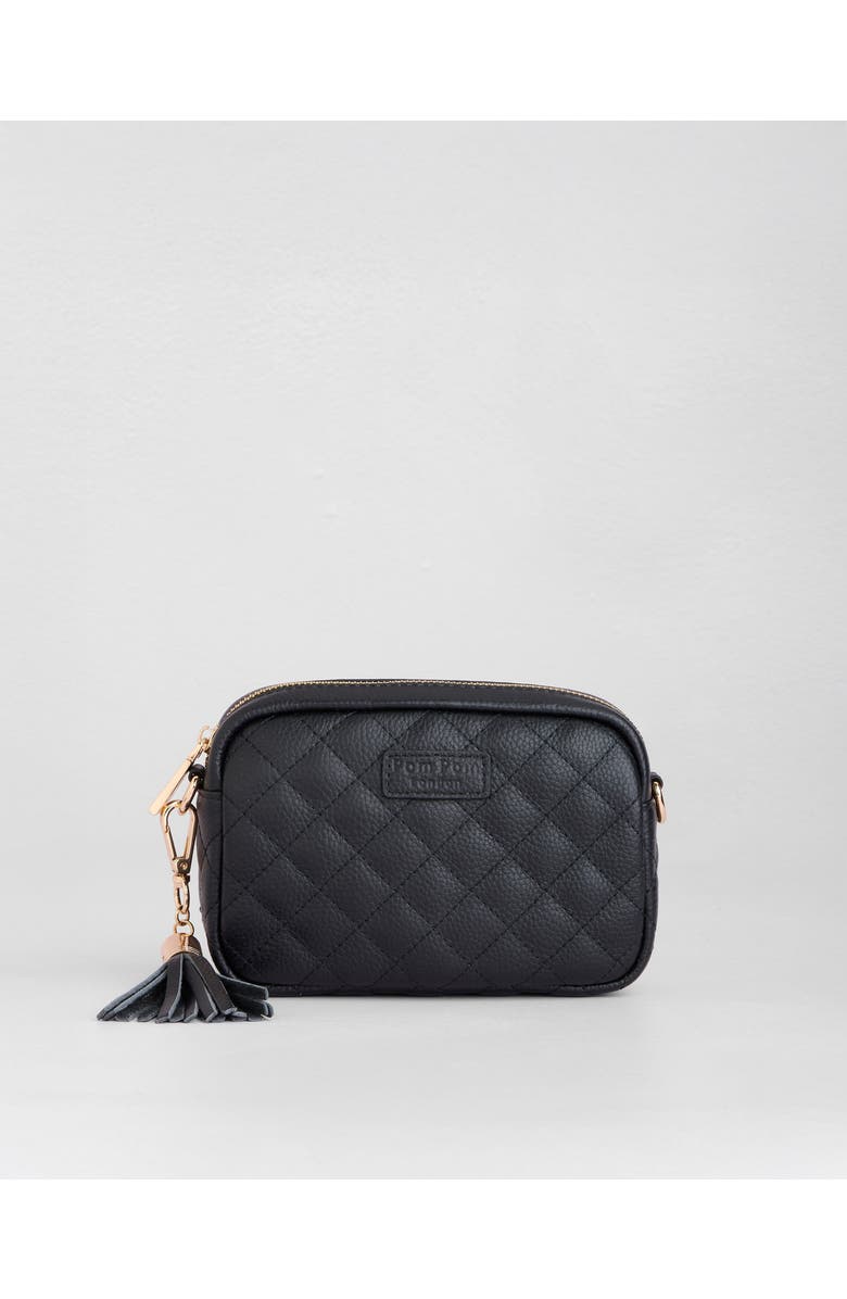 Pom Pom London City Mini Crossbody Bag, Main, color, Black Quilted