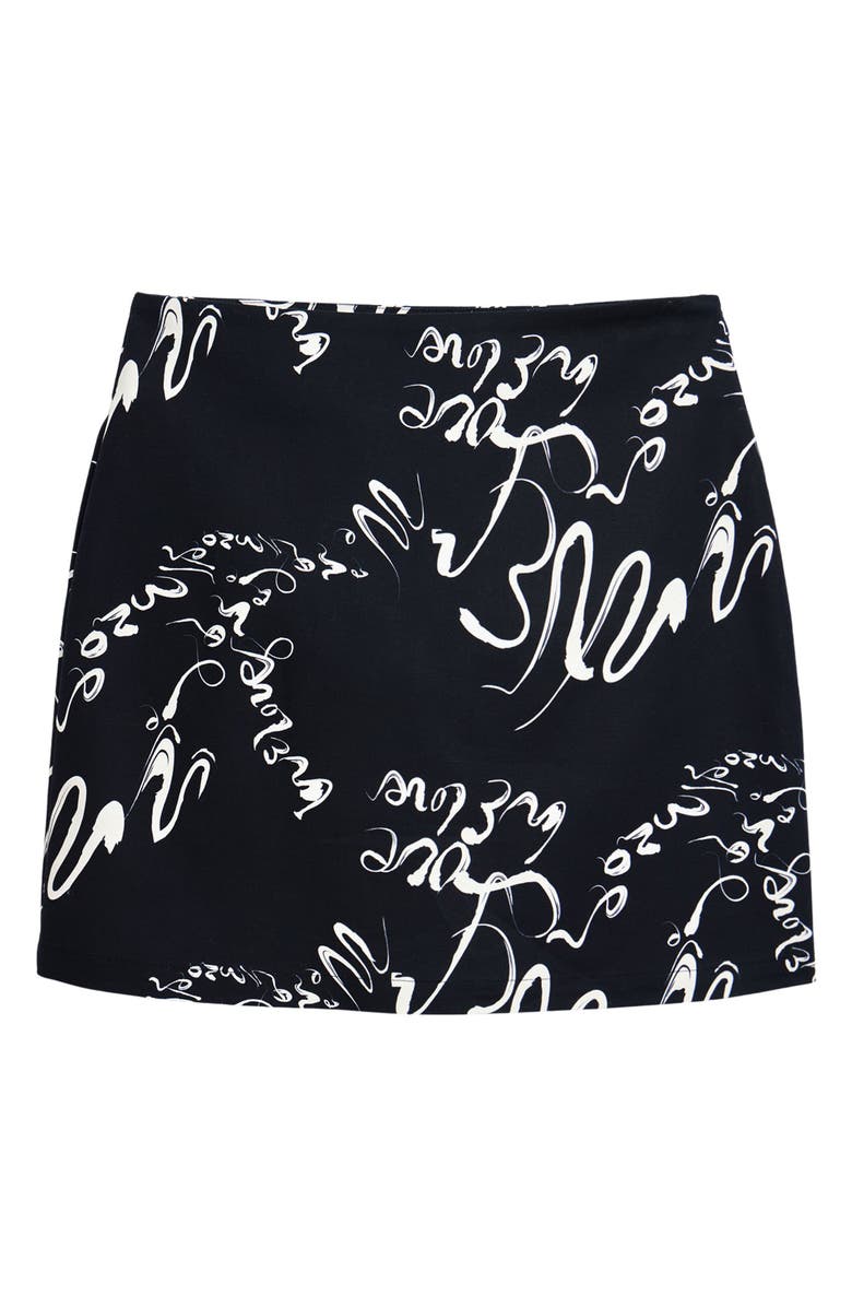 Desigual Sketchbook Print Miniskirt, Alternate, color, 