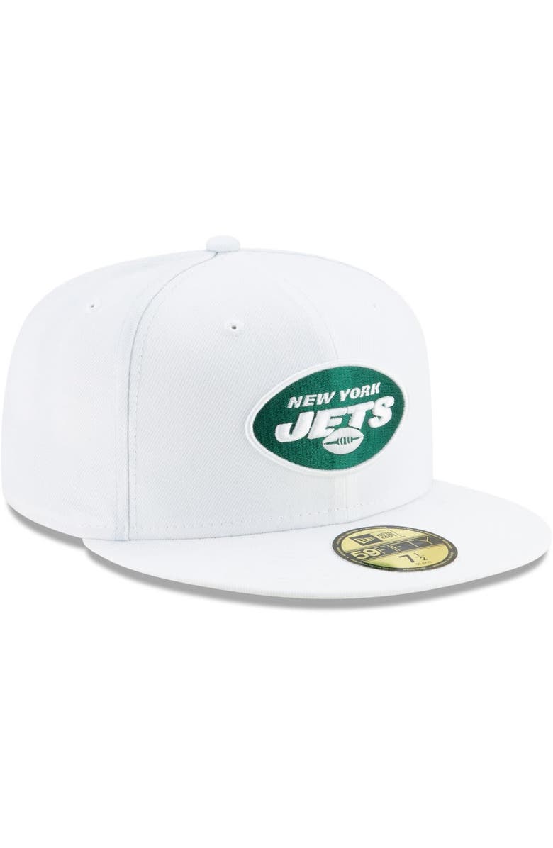 New Era Men's New Era White New York Jets Omaha 59FIFTY Fitted Hat, Alternate, color, White