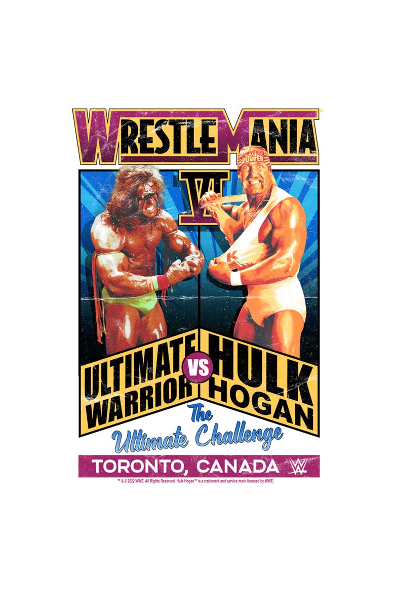 Boy's WWE Hulk Hogan VS The Ultimate Warrior Poster  Graphic T-Shirt, Alternate, color, White