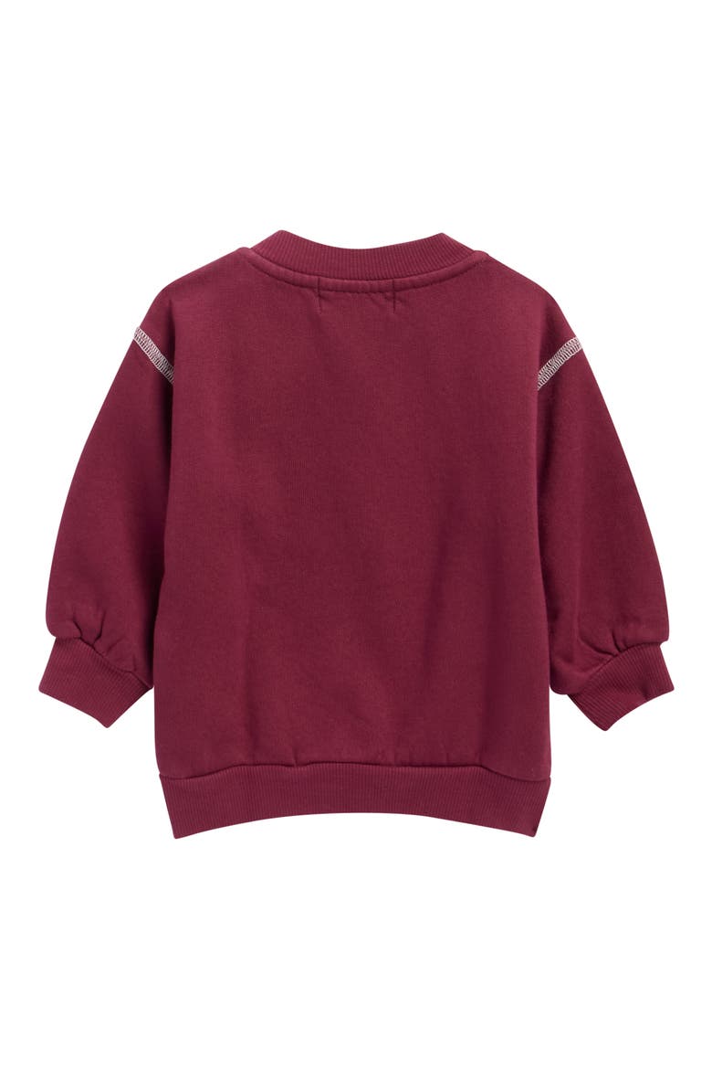 Logo Cotton Sweatshirt, Alternate, color, BURGUNDY RED