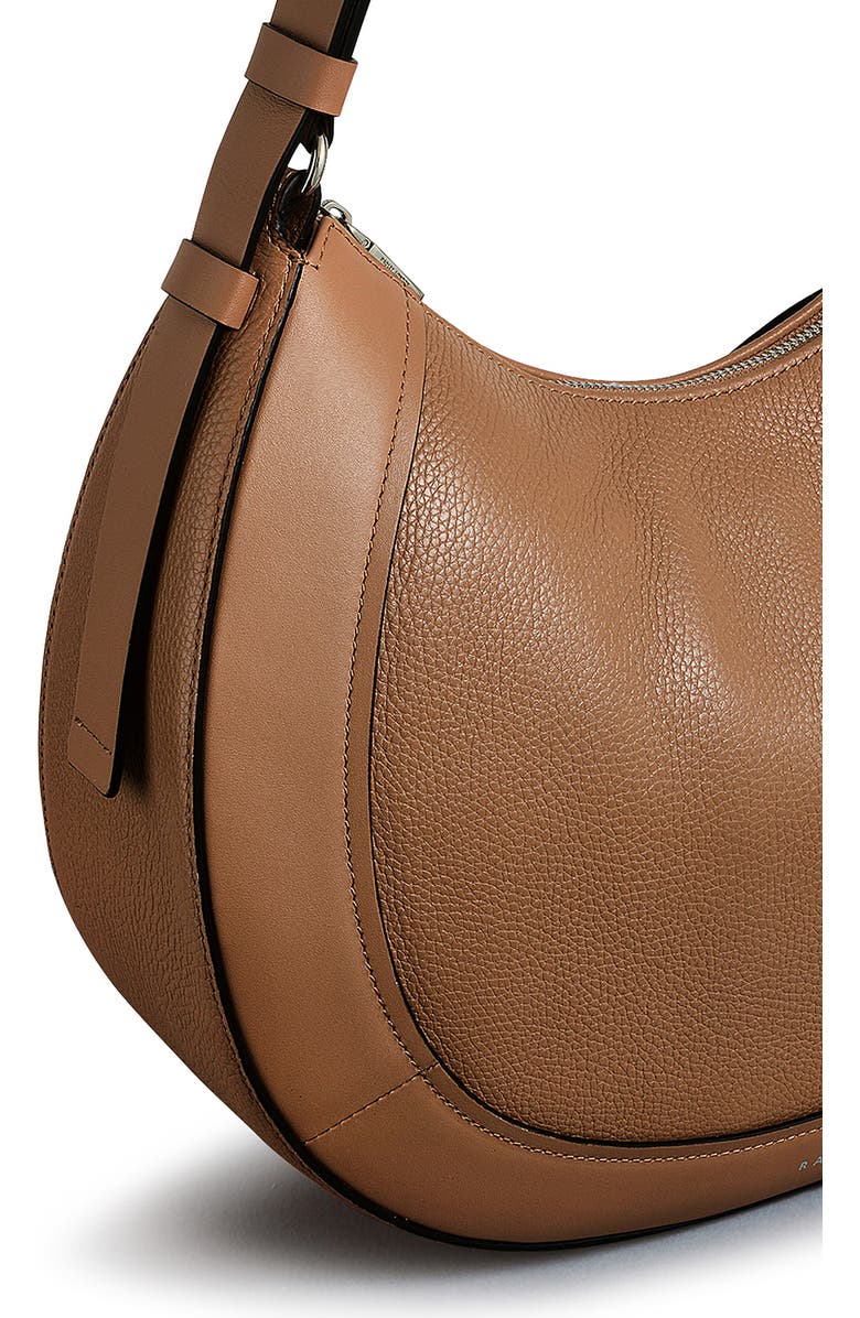 Radley Merchant Hall Large Leather Crescent Shoulder Bag, Alternate, color, Chai