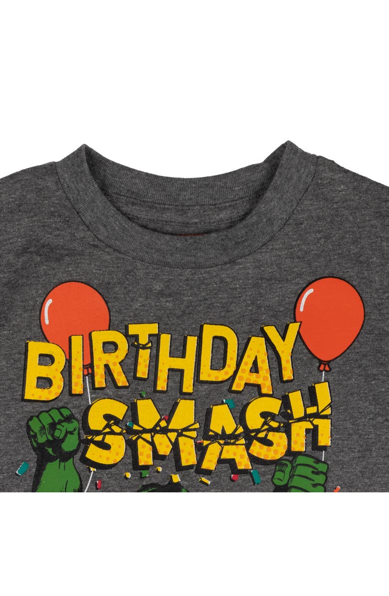 Marvel Avengers The Hulk Birthday T-Shirt, Alternate, color, Hulk Charcoal