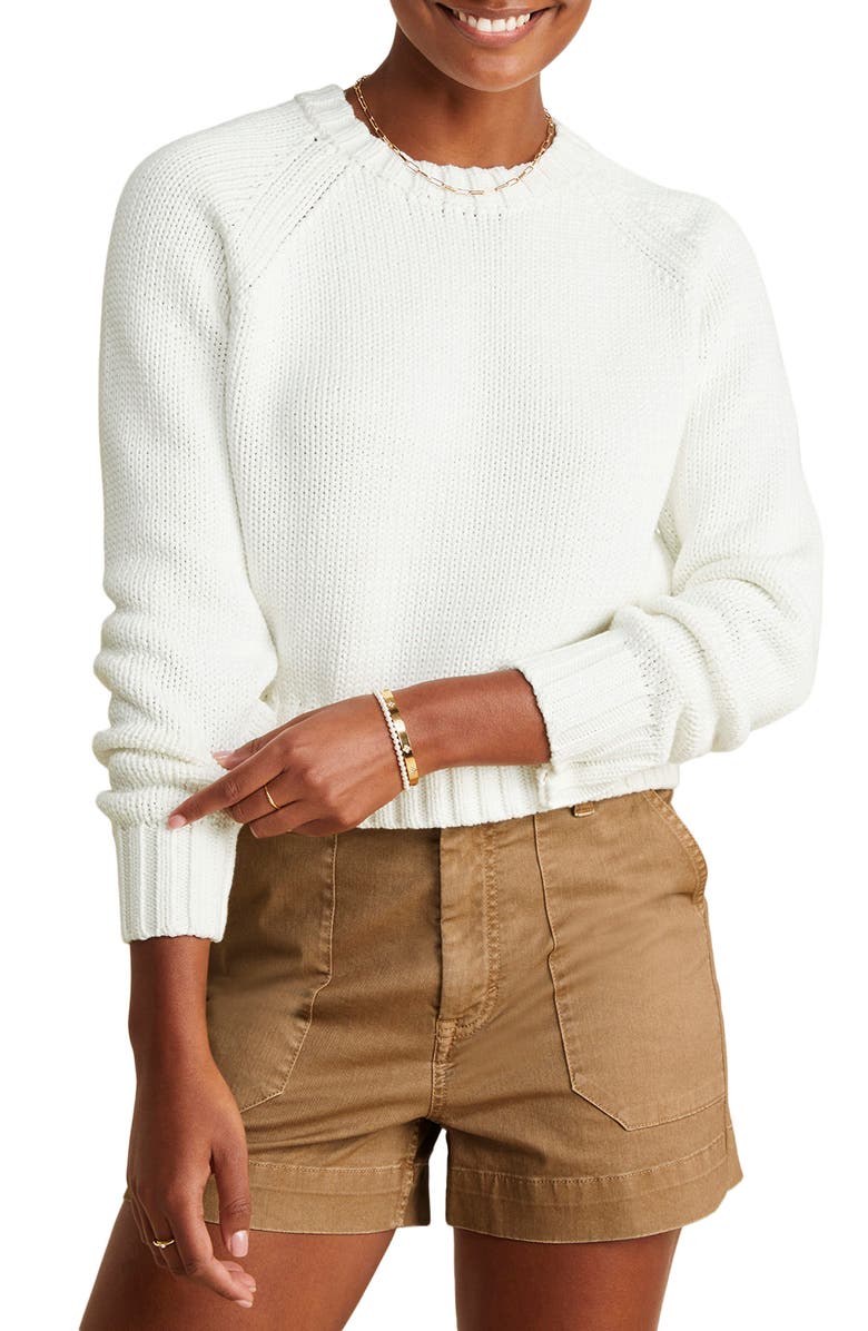 vineyard vines Chunky Cotton Blend Crewneck Sweater, Main, color, 