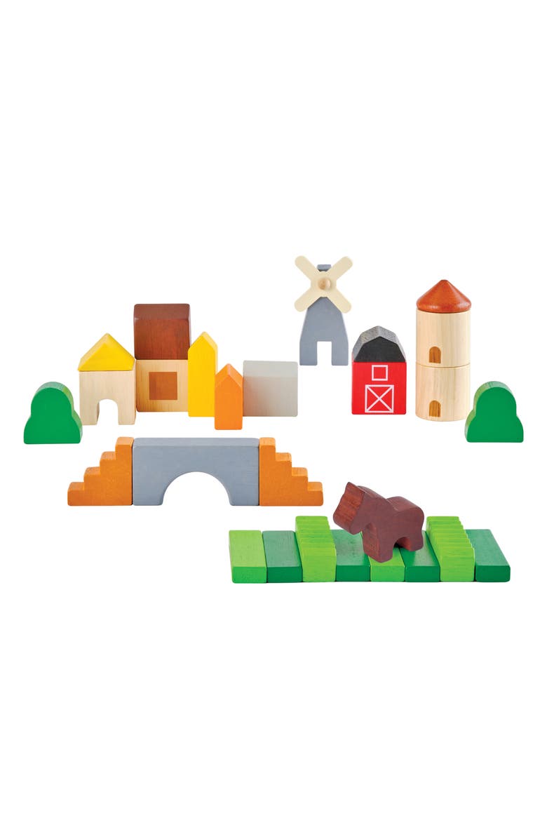 PlanToys<sup>®</sup> Country Block Playset, Alternate, color, Assorted