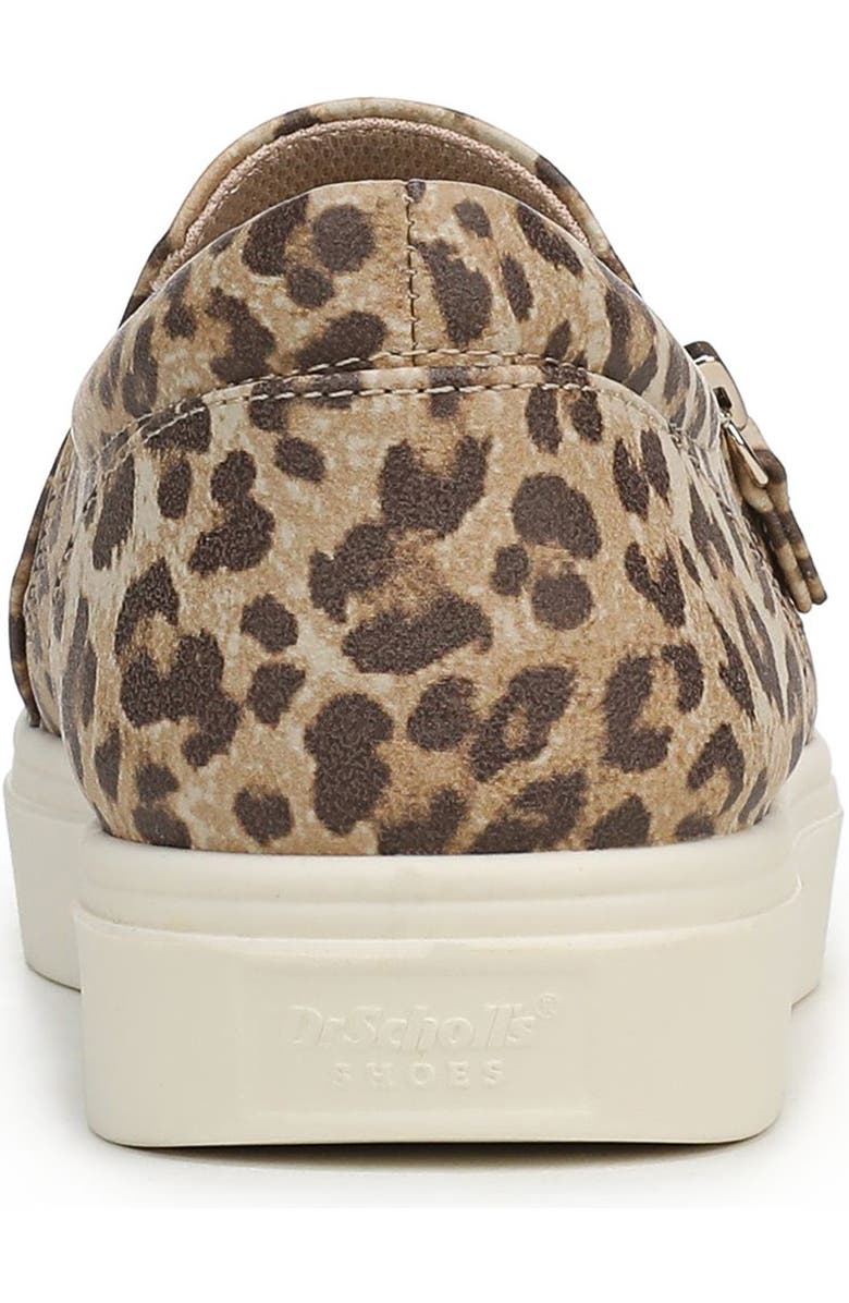 Dr. Scholl's Madison Zip Slip-On Sneaker, Alternate, color, Tan Leopard Faux Leather