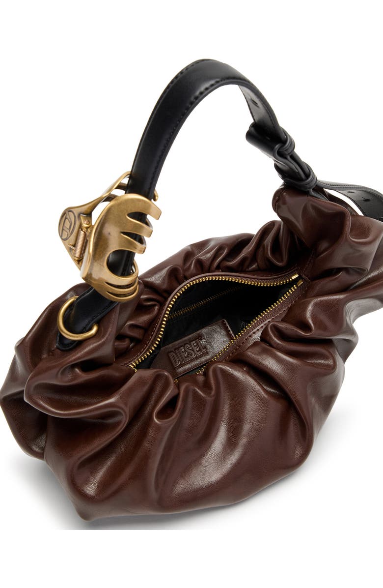DIESEL<sup>®</sup> Grab-D-Small Scrunched Hobo Bag, Alternate, color, Chocolate