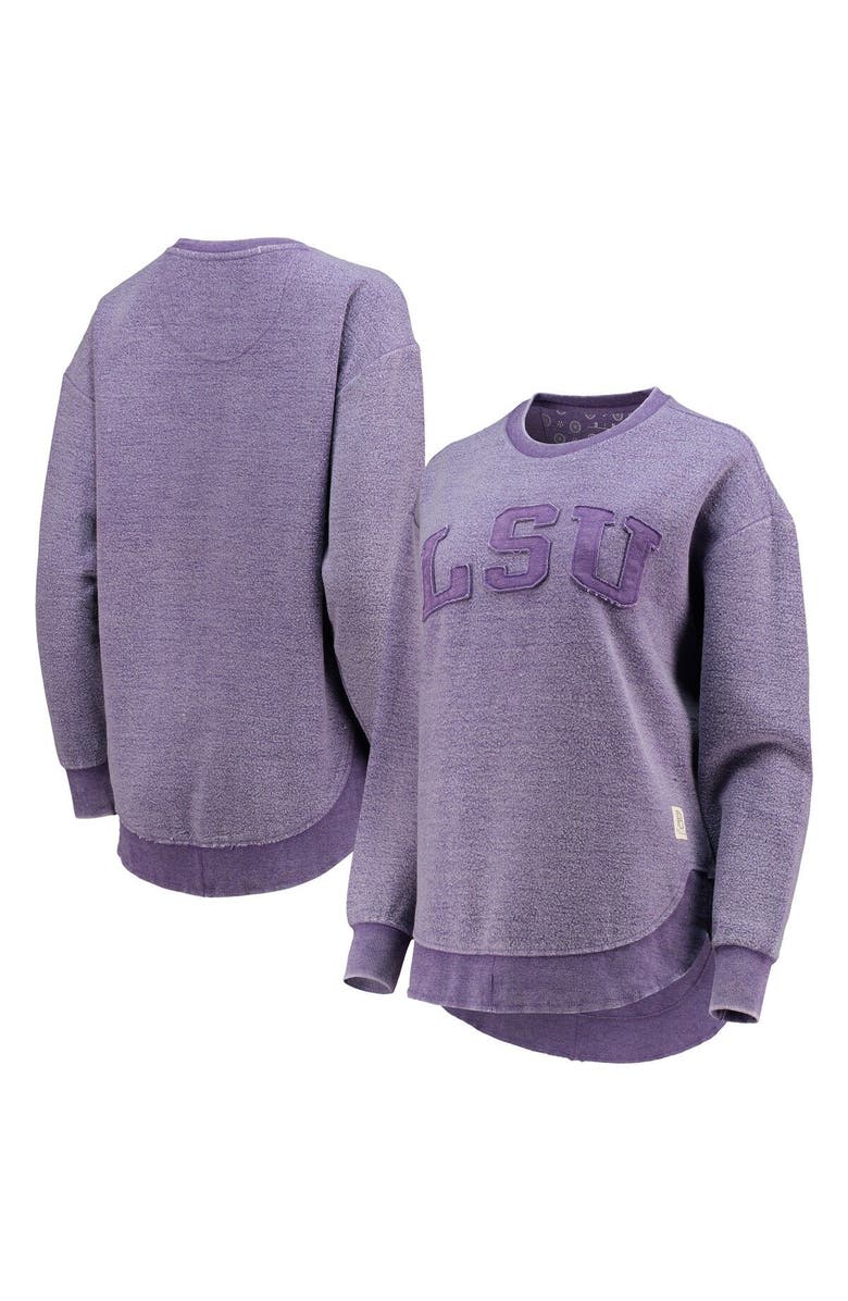 PRESSBOX Women's Pressbox Purple LSU Tigers Ponchoville Pullover Sweatshirt, Main, color, Purple