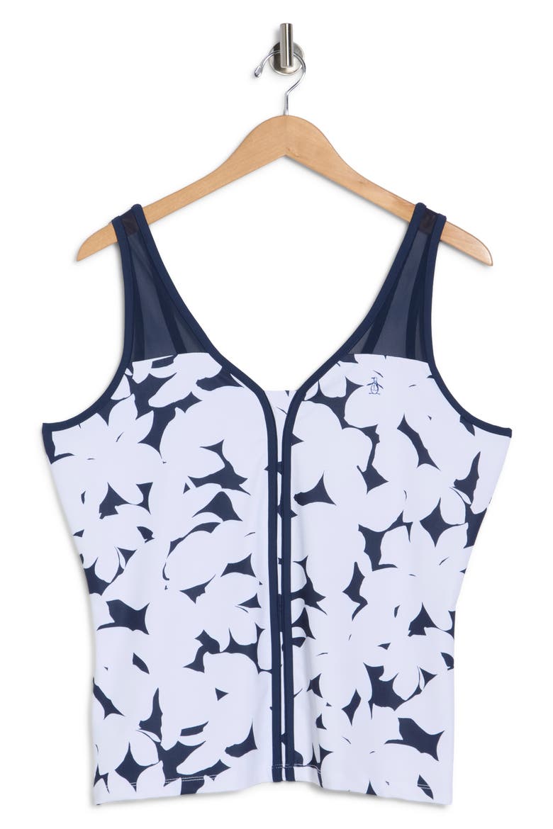 Riviera Floral Knit Tank, Main, color, BLACK IRIS