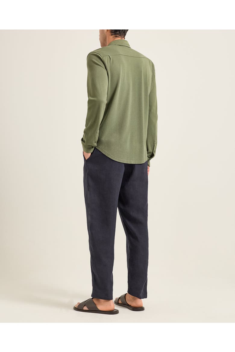 Giles Garment Dye Tailored-Fit Shirt, Alternate, color, Herbal Green