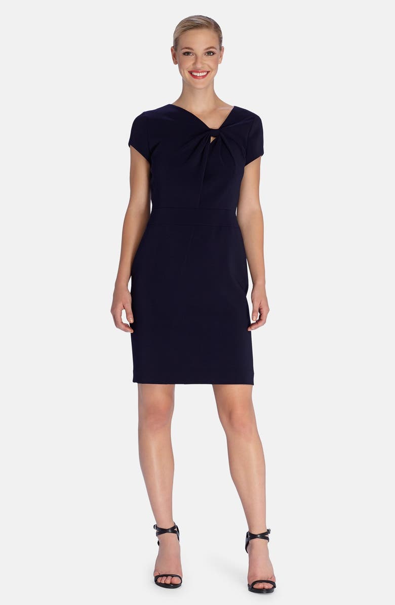 Tahari Stretch Crepe Sheath Dress, Main, color, 