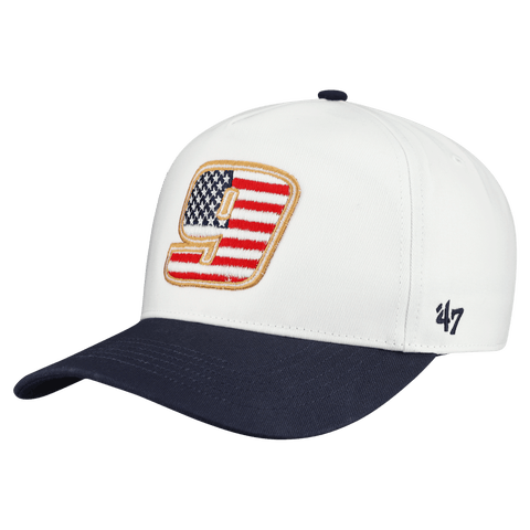 Men's '47 White Chase Elliott Flag Fill Two-Tone Team Adjustable Hitch Hat