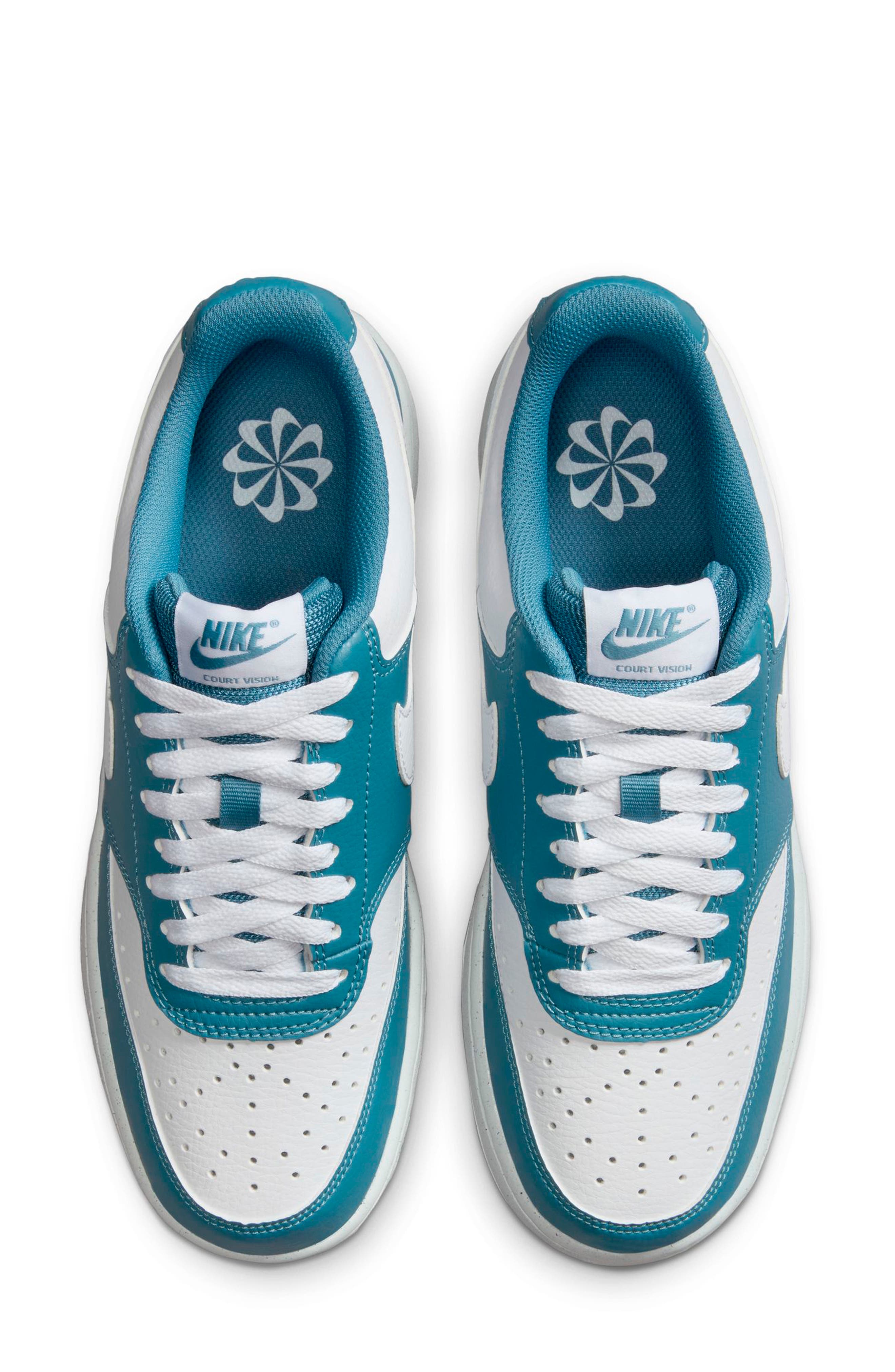 Nike Court Vision Low Sneaker, Alternate, color, White/ Smokey Blue