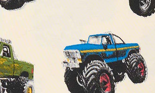 Hatley Kids' Mega Monster Truck Fitted Two-piece Pajamas In Multi