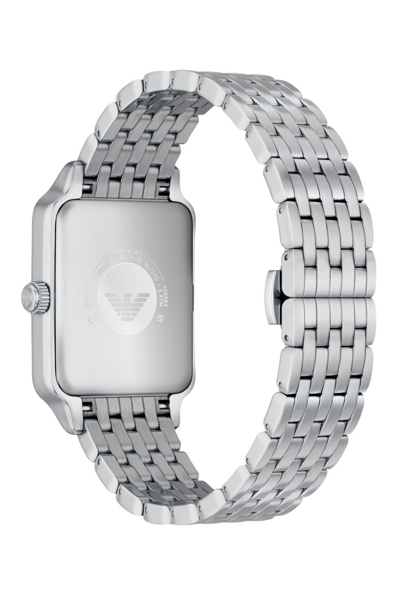 Tank Bracelet Watch, 32mm x 48mm, Alternate, color, SILVER