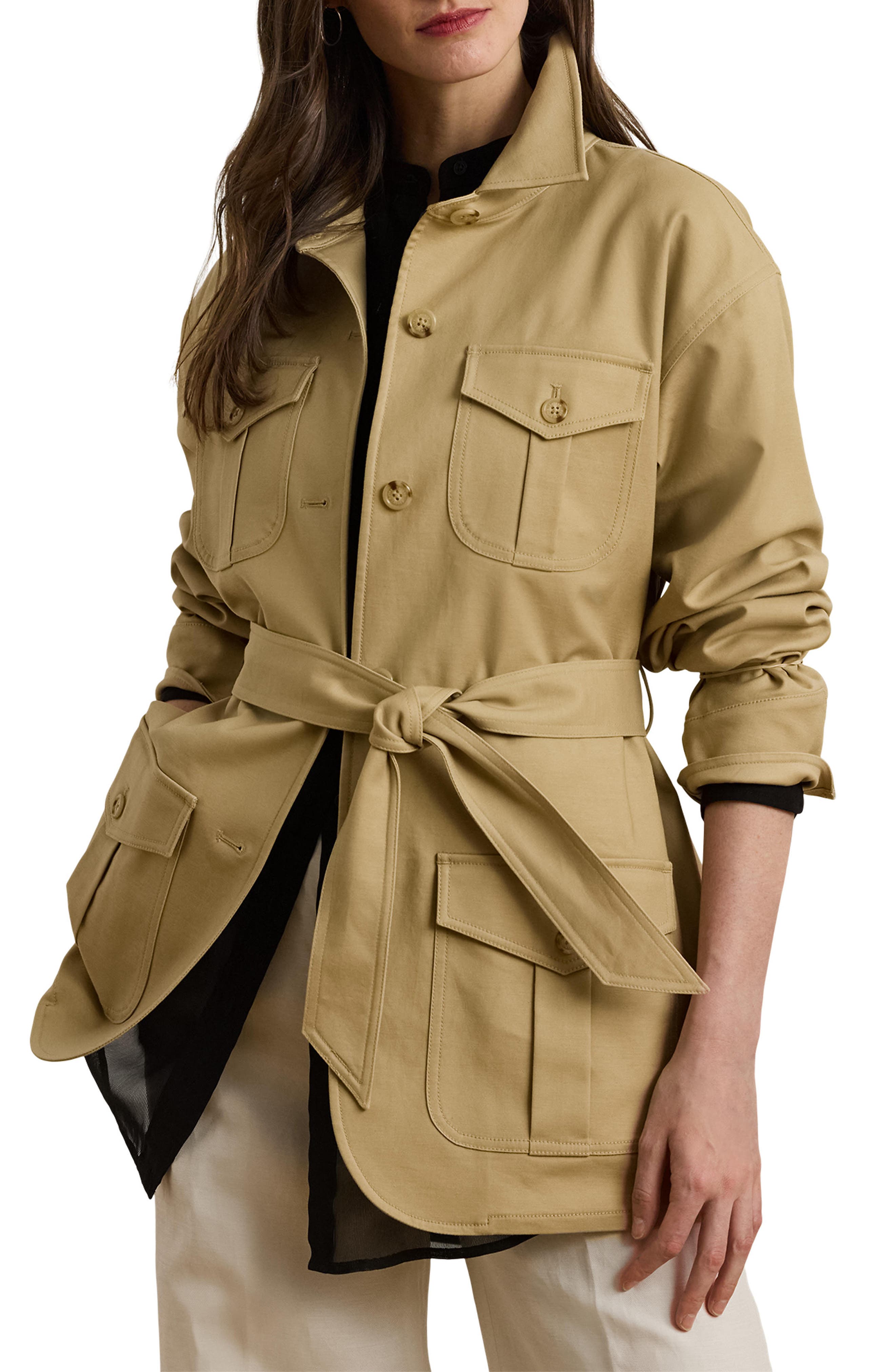 Lauren Ralph Lauren Double Face Stretch Cotton Field Jacket